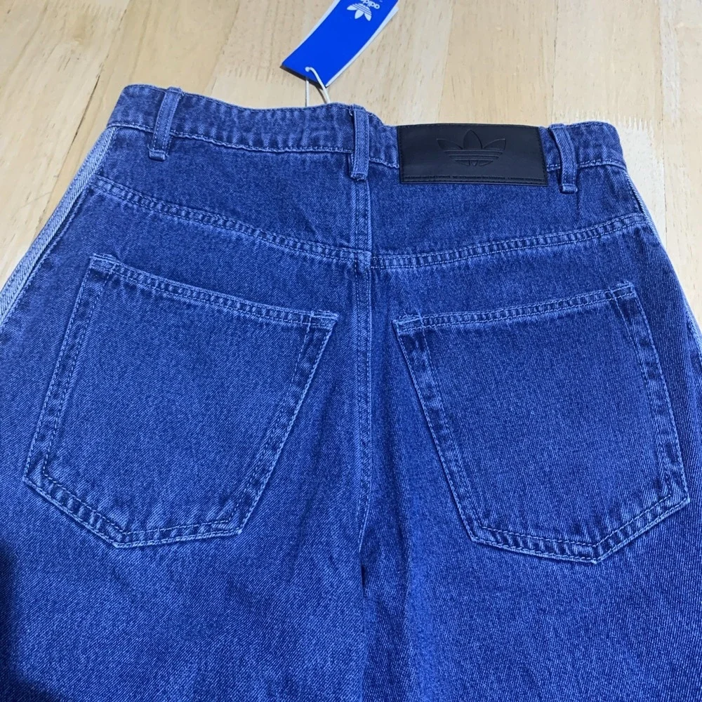 Adidas Originals Adicolor Firebird Denim Shorts Medium Blue JC6235 Mens Size 30